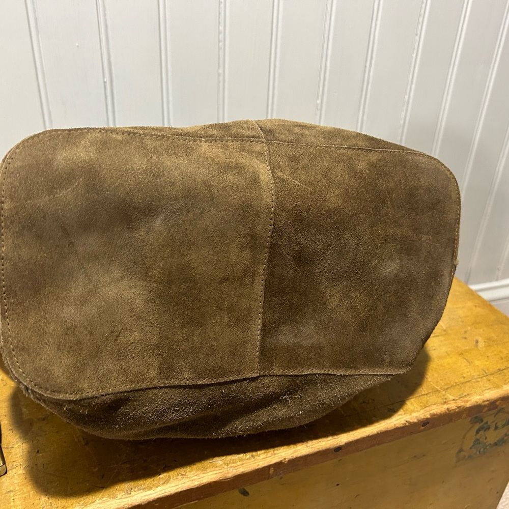 Suede Slouchy Drawstring Bag - Picture 4 of 7